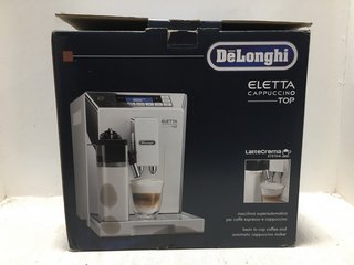 DELONGHI ELETTA CAPPUCCINO TOP BEAN TO CUP COFFEE & AUTOMATIC CAPPUCCINO MAKER IN WHITE - RRP: £749.00: LOCATION - BR17