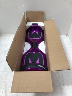 MEGA MOTION HOVERBOARD IN PURPLE CHROME - MODEL:HY-A03 - RRP: £169.99: LOCATION - BR15