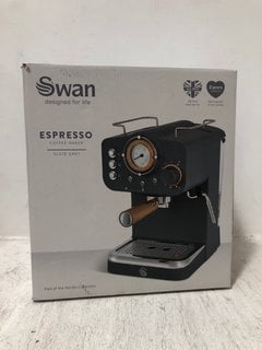 SWAN ESPRESSO COFFEE MAKER IN SLATE GREY - RRP: £98.00: LOCATION - BR12