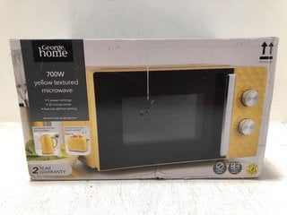 GEORGE HOME 700W YELLOW TEXTURED MICROWAVE: LOCATION - BR12