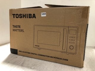 TOSHIBA DIGITAL COMBINATION MICROWAVE OVEN IN BLACK - MODEL: MW2-AC25TF: LOCATION - BR11