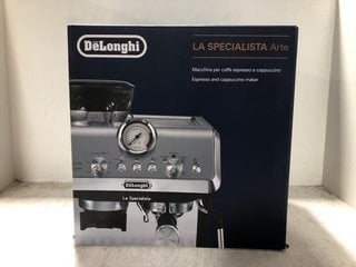 DELONGHI LA SPECIALISTA ESPRESSO AND CAPPUCCINO MAKER IN SILVER/BLACK - RRP: £449.99: LOCATION - BR11