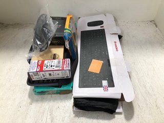 QTY OF ASSORTED ITEMS TO INCLUDE LOGITECH KEYBOARD: LOCATION - BR10