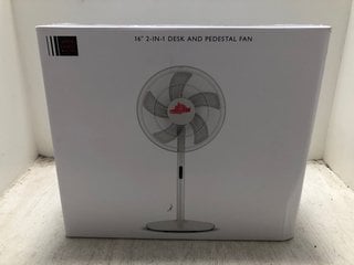 JOHN LEWIS & PARTNERS 16 INCH 2-IN-1 DESK & PEDESTAL FAN: LOCATION - BR7