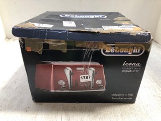 DELONGHI ICONA MICALITE 4 SLICE TOASTER IN RED: LOCATION - AR4