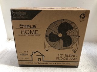 OYPLA HOME 12 INCH TILTING FLOOR FAN: LOCATION - AR4