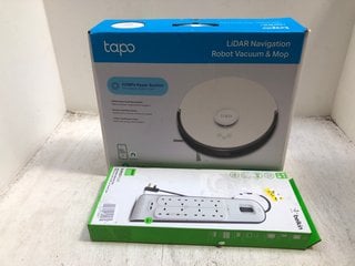 TAPO LIDAR NAVIGATION ROBOT VACUUM & MOP - MODEL: TAPO RV30 - RRP: £399.00 TO INCLUDE BELKIN MULTI-PLUG EXTENSION: LOCATION - AR4