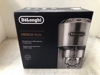 DELONGHI DEDICA STYLE ESPRESSO AND CAPPUCCINO MAKER IN BLACK - RRP: £179.00: LOCATION - AR5