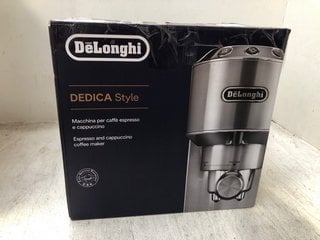 DELONGHI DEDICA STYLE ESPRESSO AND CAPPUCCINO MAKER IN GREY - RRP: £179.00: LOCATION - AR5