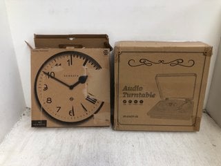 AUDIO TURNTABLE TO INCLUDE NEWGATE NUMBER THREE CLOCK: LOCATION - AR6