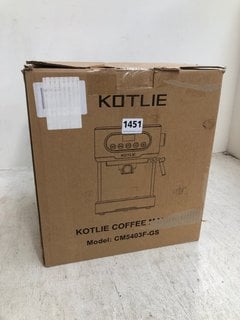 KOTLIE COFFEE MAKER - MODEL: CM5403F-GS: LOCATION - AR6