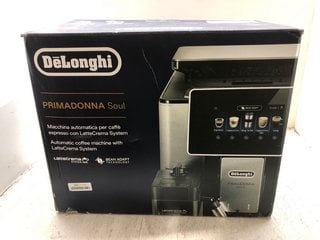 DELONGHI PRIMADONNA SOUL AUTOMATIC COFFEE MACHINE IN SILVER/BLACK - RRP: £1379.99: LOCATION - AR8