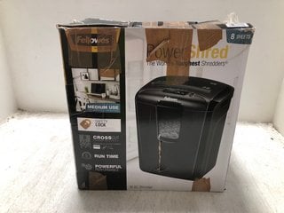 FELLOWES POWERSHRED SHREDDER - MODEL: M-8C: LOCATION - AR10