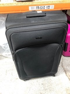 JOHN LEWIS & PARTNERS LARGE FABRIC SWIVEL SUITCASE IN BLACK: LOCATION - AR13