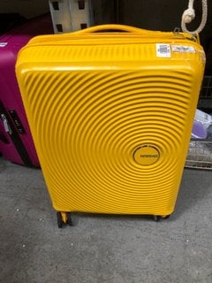 AMERICAN TOURISTER CABIN SWIVEL SUITCASE IN YELLOW - RRP: £118.50: LOCATION - AR14