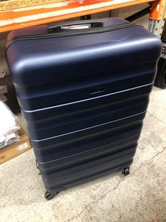 JOHN LEWIS & PARTNERS LARGE HARD SHELL SWIVEL SUITCASE IN NAVY: LOCATION - AR14