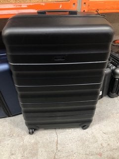 JOHN LEWIS & PARTNERS LARGE HARD SHELL SWIVEL SUITCASE IN BLACK: LOCATION - AR14