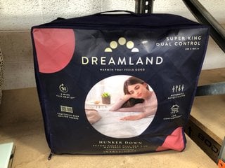 DREAMLAND SUPER KING DUAL CONTROL HUNKERDOWN SCANDI SHERPA FULL BED SIZE MATTRESS WARMER: LOCATION - AR16