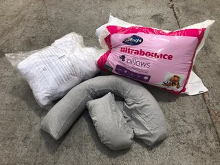 QTY OF ASSORTED BEDDING ITEMS TO INCLUDE SILENTNIGHT ULTRABOUNCE PILLOWS: LOCATION - A5T