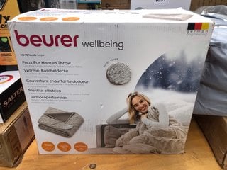 BEURER WELL BEING FAUX FUR HEATED THROW: LOCATION - A6T