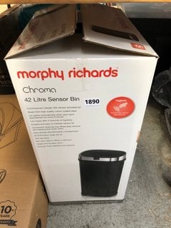 MORPHY RICHARDS CHROMA 42L SENSOR BIN IN BLACK: LOCATION - A6T