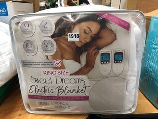 SWEET DREAMS KING SIZE ELECTRIC BLANKET IN WHITE: LOCATION - A6T