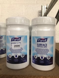 6 X PURELL SURFACE SANITISING WIPES 200 PACKS: LOCATION - BR19