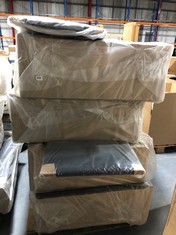 PALLET OF ASSORTED BED PARTS TO INCLUDE GREY FABRIC DIVAN BED BASE PART (COLLECTION OR OPTIONAL DELIVERY) (KERBSIDE PALLET DELIVERY)