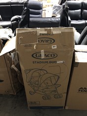 GRACO STADIUM DUO TANDEM DOUBLE PUSHCHAIR - RRP £200 (BLOCK B) (COLLECTION OR OPTIONAL DELIVERY)