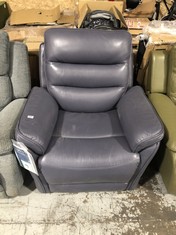 LA-Z-BOY ANDERSON RECLINER ARMCHAIR IN NAVY LEATHER - RRP £1190 (BLOCK B) (COLLECTION OR OPTIONAL DELIVERY)