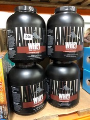 4 X ANIMAL WHEY PROTEIN POWDER - CHOCOLATE FLAVOR 2.27KG / EACH BBE.: 06/2026 (DELIVERY ONLY)