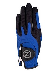 12 X ZERO FRICTION JUNIORS PERFORMANCE LEFT HAND SYNTHETIC GOLF GLOVE, ONE SIZE, BLUE. (DELIVERY ONLY)