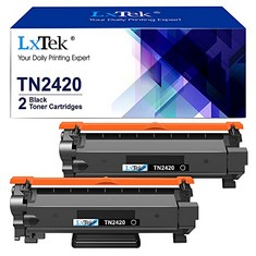 LXTEK TN2420 COMPATIBLE TONER CARTRIDGE REPLACEMENT FOR BROTHER TN2420 TN-2420 TN2410 TN-2410 COMPATIBLE WITH L2350DW L2710DW L2530DW L2510D -L2750DW L2710DN L2730DW L2310D (BLACK , 2-PACK). (DELIVER