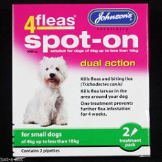 50 X 4FLEAS SPOT-ON SMALL DOG 2 VIAL PACK . (DELIVERY ONLY)
