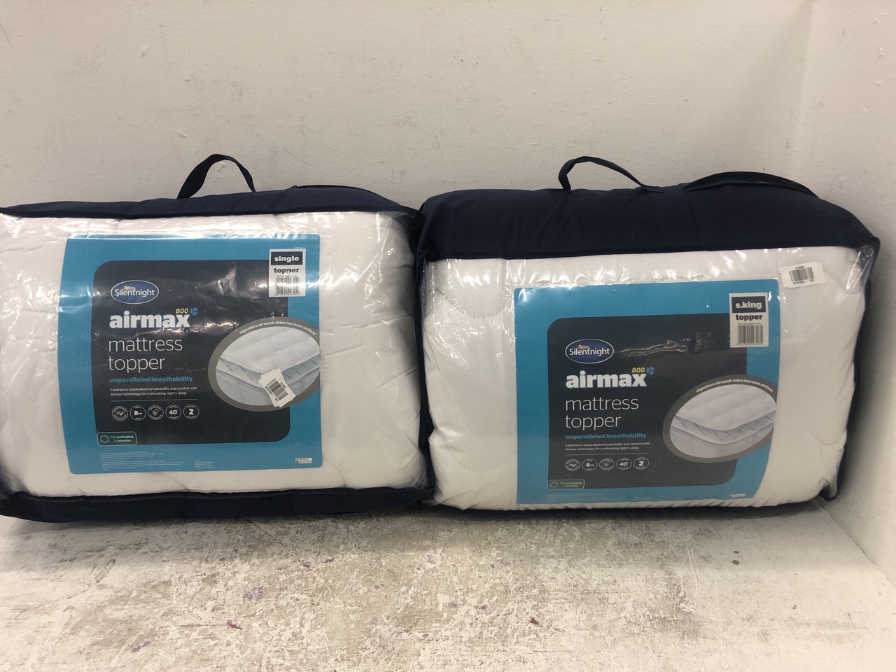 John Pye Auctions 1X SILENTNIGHT AIRMAX 800 MATTRESS TOPPER SINGLE 1X