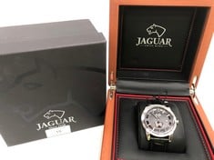 JAGUAR WATCH MODEL J662/8 FROM THE ACAMAR COLLECTION, 42,5 MM CASE, BLACK LEATHER STRAP FOR MEN.