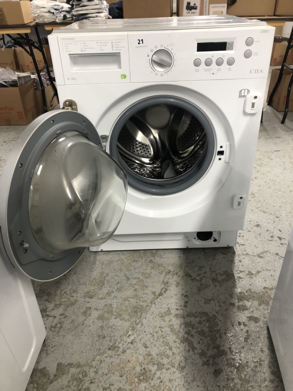 John Pye Auctions CDA WASHER DRYER (8+6KG) MODEL CI981