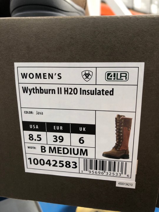 John Pye Auctions ARIAT WOMENS WYTHBURN II H20 INSULATED BOOTS IN