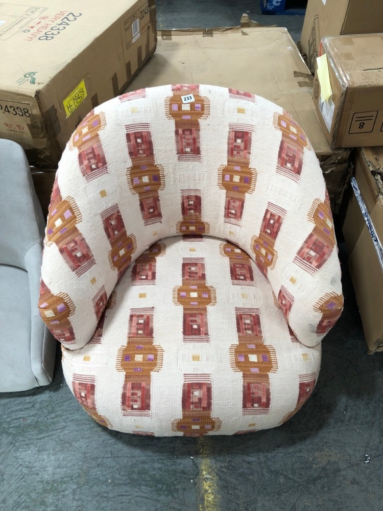 John Pye Auctions RUG PRINTED SIMON ACCENT CHAIR RRP £557