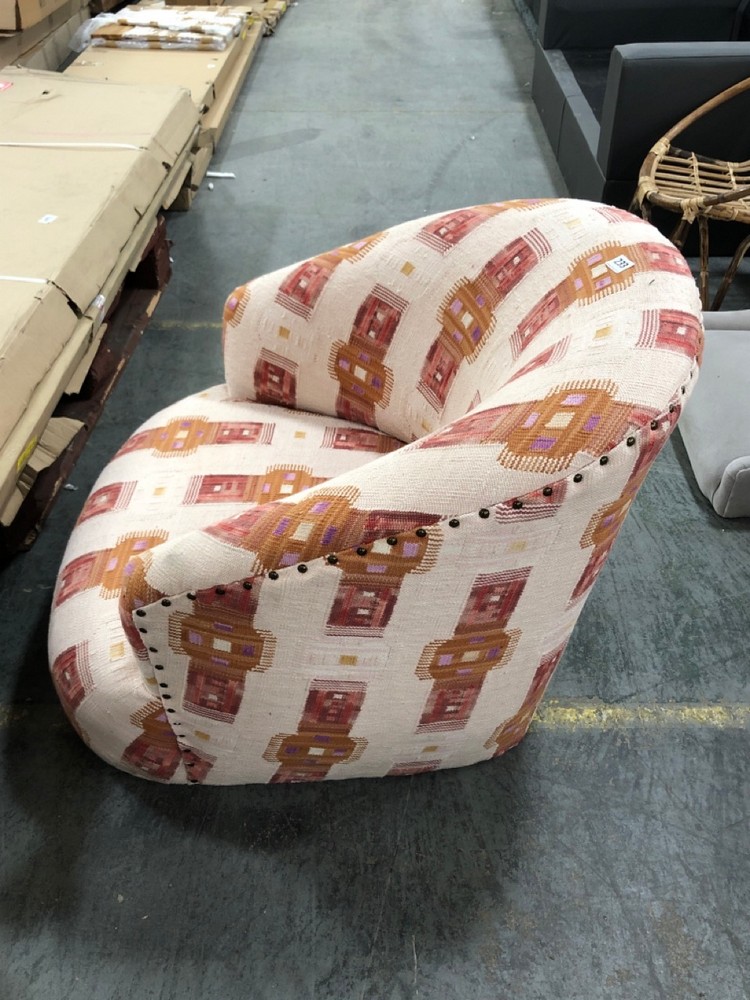 John Pye Auctions RUG PRINTED SIMON ACCENT CHAIR RRP £557