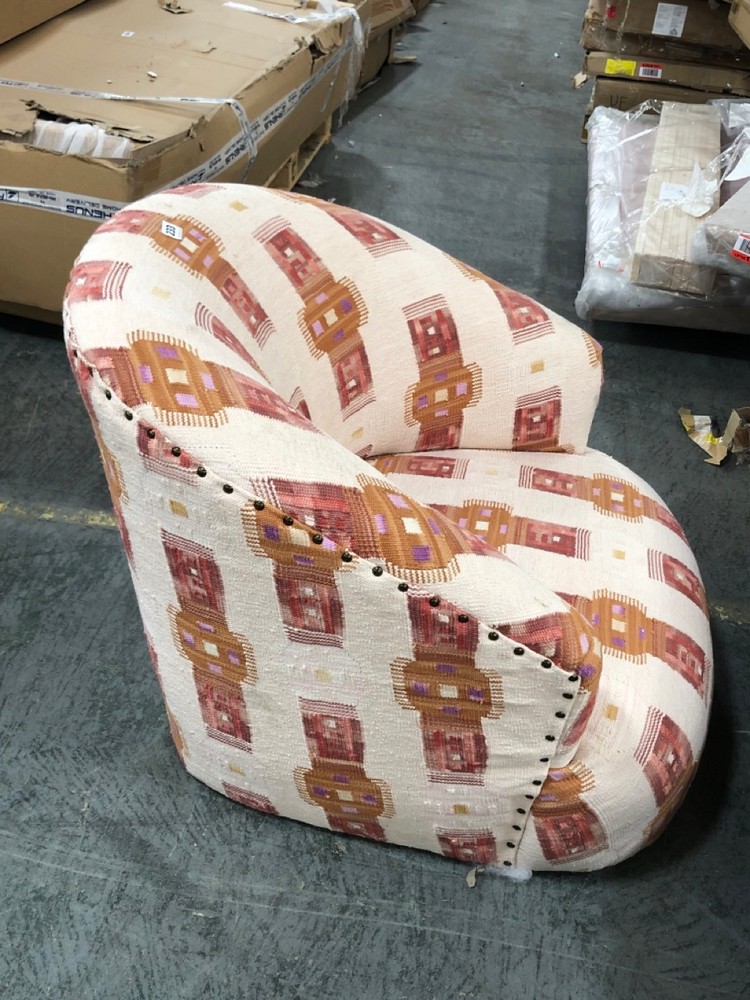 John Pye Auctions RUG PRINTED SIMON ACCENT CHAIR RRP £557