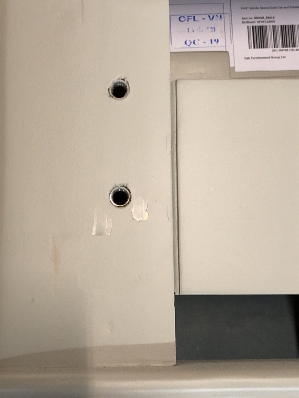 John Pye Auctions OAK FURNITURE LAND BRINDLE NATURAL SOLID OAK AND PAINTED KINGSIZE BED RRP £