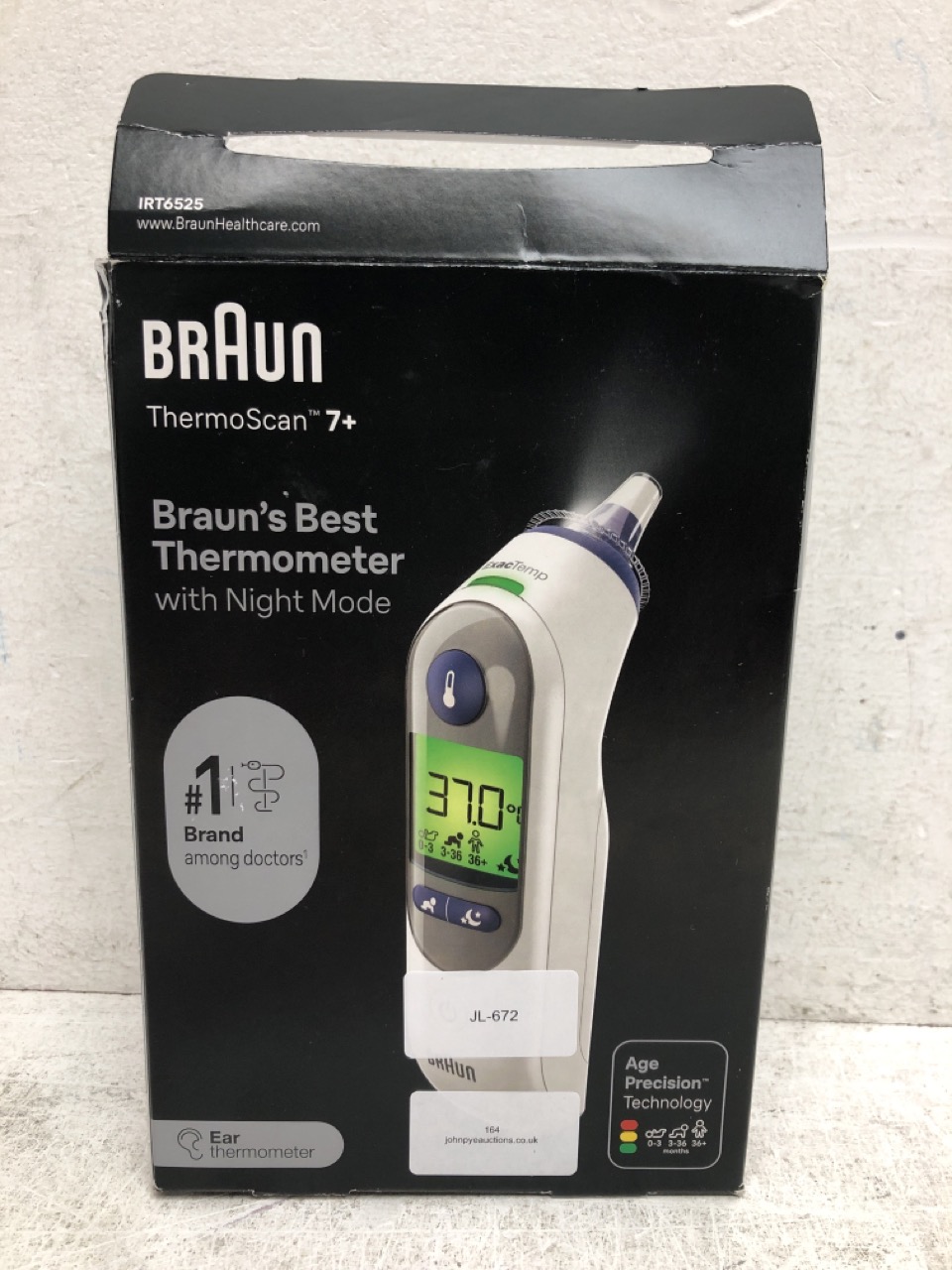 John Pye Auctions 1X BRAUN THERMOSCAN 7+ THERMOMETER WITH NIGHT MODE