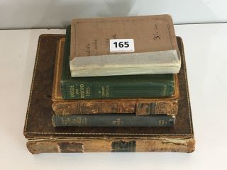 VICTORIAN BOOKS TO INCLUDE FULL LEATHER BOUND
