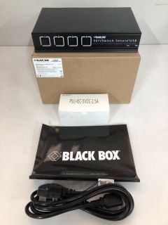 BLACK BOX SERV SWITCH SECURE KVM SWITCH WITH USB, DVI 4 PORT MODEL NO: SW4008A-USB-EAL (RRP: £738.00)