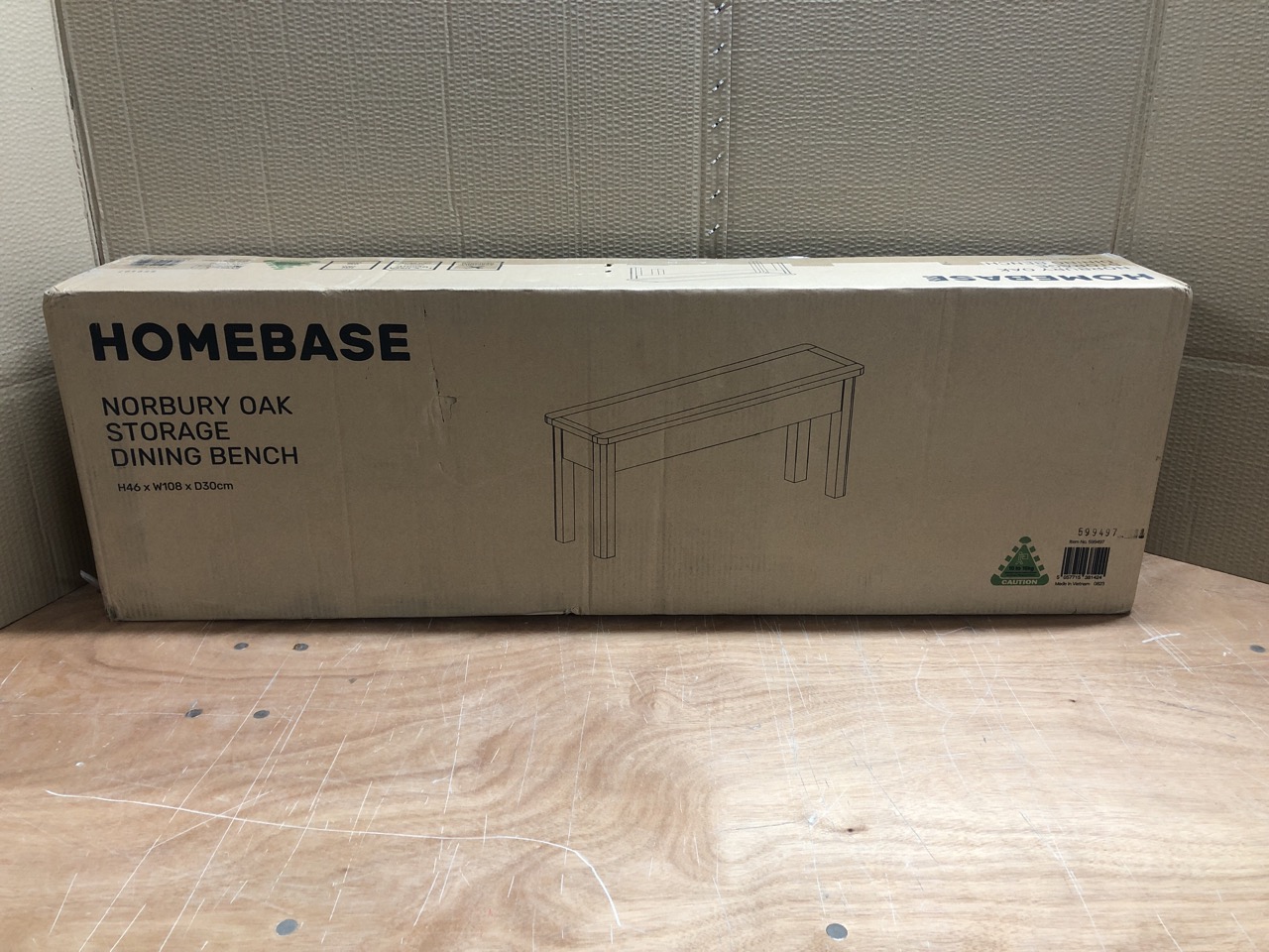 John Pye Auctions HOMEBASE NORBURY OAK STORAGE DINING BENCH