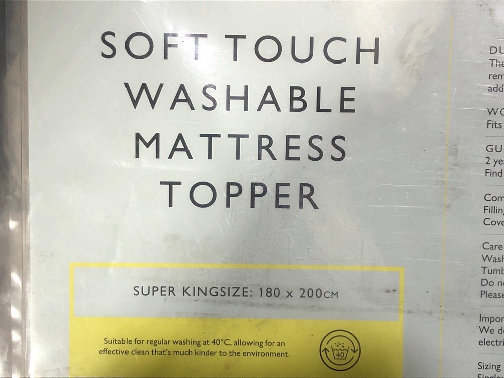 John Pye Auctions JOHN LEWIS SOFT TOUCH WASHABLE MATTRESS TOPPER
