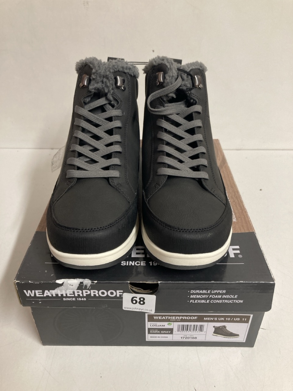 John Pye Auctions PAIR OF WEATHERPROOF LOG JAM DARK GREY MEN'S BOOTS