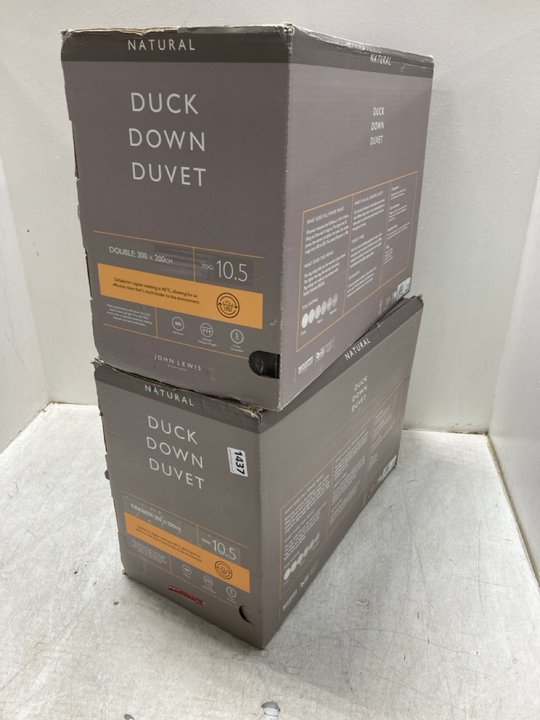 John Pye Auctions JOHN LEWIS & PARTNERS 2 X NATURAL DUCK DOWN DOUBLE