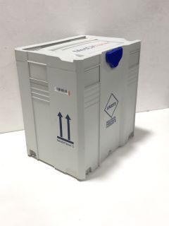 A Pallet Of  24X MedDXTAINER Plastic Transport Containers. Made by TANOS for medical couriers and is compatible with the T-Loc Systainer range. A versatile, stackable, secure box with a range of uses